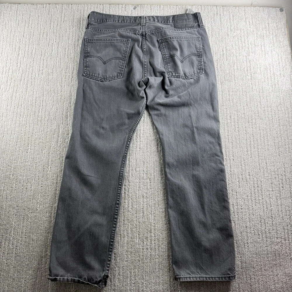 Levi's 513 Black Denim Jeans Men's Size 36x30 (Fits 36x29)